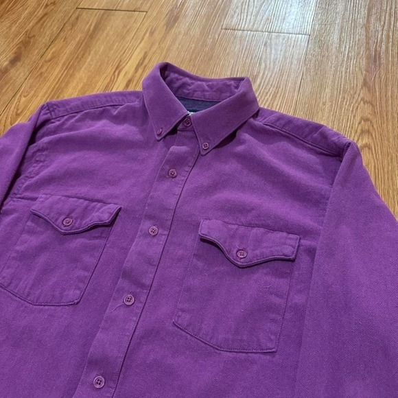 Wrangler Men's Shirt‎ Brushpopper Purple Button Down Cowboy Vintage Size 16-35 L